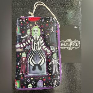 Loungefly Beetlejuice Icons Zip Around Wallet